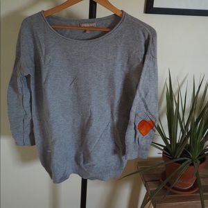 Banana republic sweater with heart elbow pads